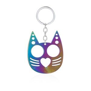 Rainbow Cat Keychain